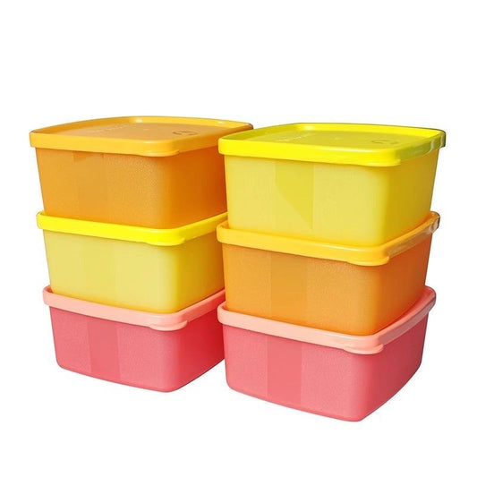 Plastic Container Set, 400ml, Set Of 6, Multicolour