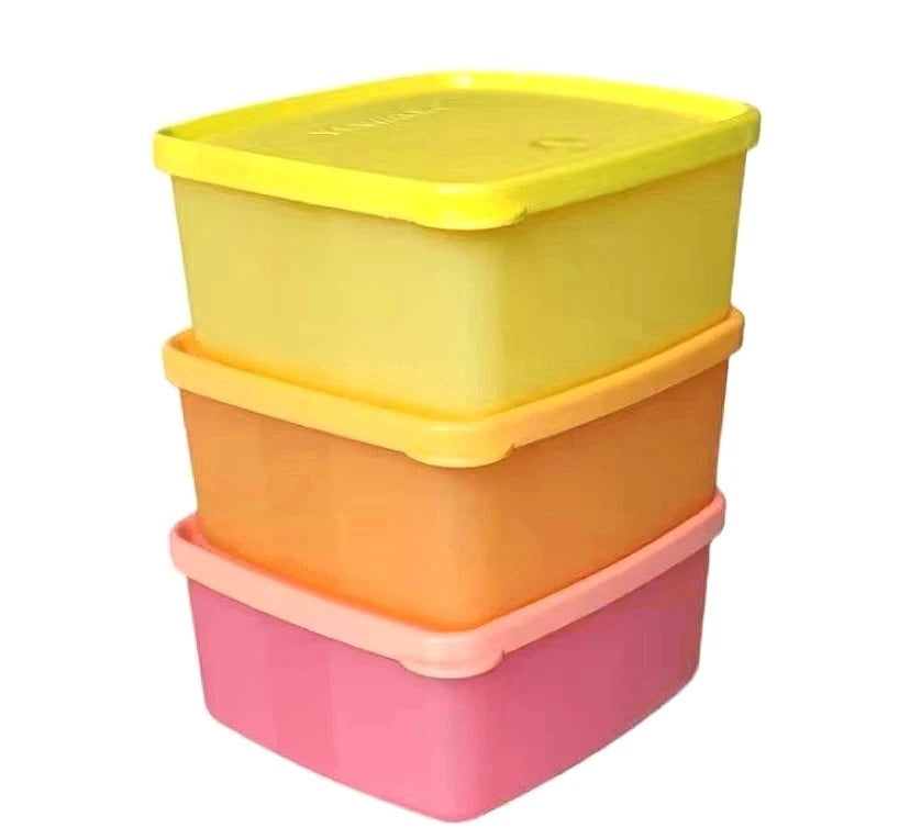 Plastic Container Set, 400ml, Set Of 6, Multicolour