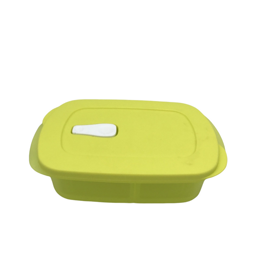 Microwave Divided Rectangle Dish Container yellow