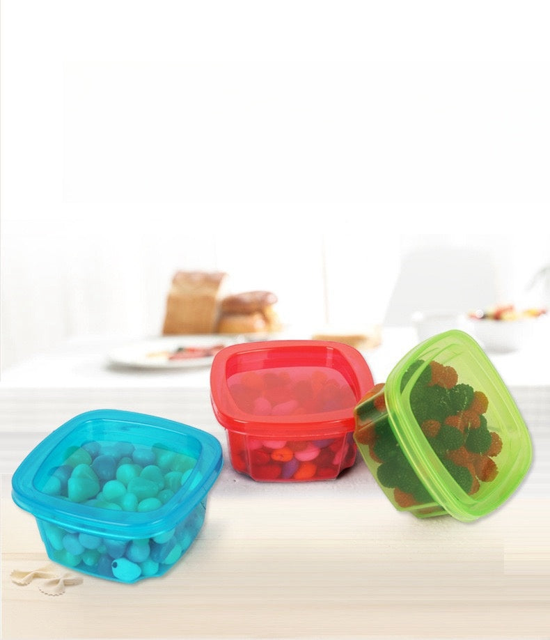 Go Baby Food Storage Containers - 3 Pack, Multicolored  Stackable Snack Containers