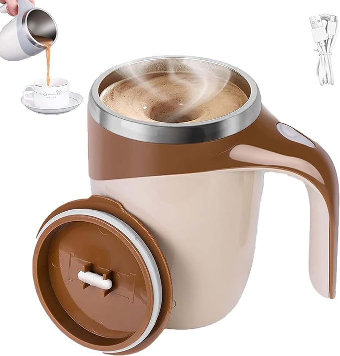 Automatic Stirring Mug - Rechargeable Electric Coffee Cup- 400 ml / 15.2 oz