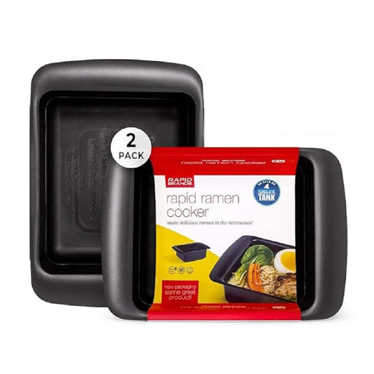 Ramen Cooker - Microwave Ramen in 3 Minutes (2-Pack,Black)