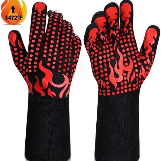 Grilling Gloves Silicone Non-Slip Oven Gloves