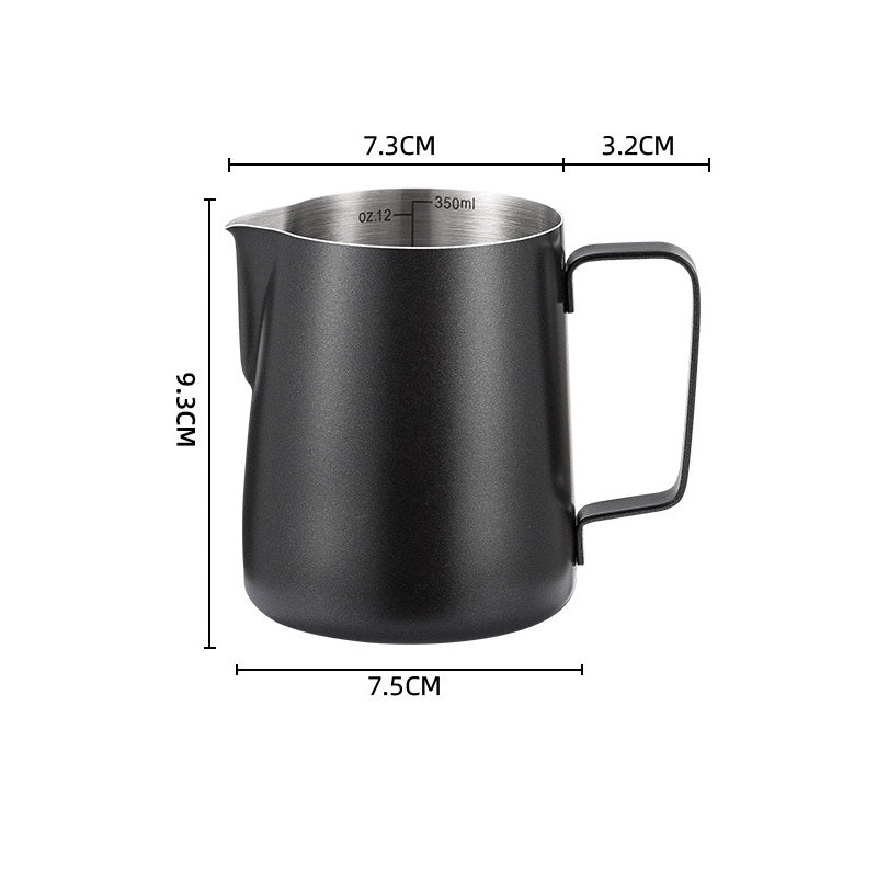 Black Espresso Milk Frothing Pitcher 12 oz/350 ml